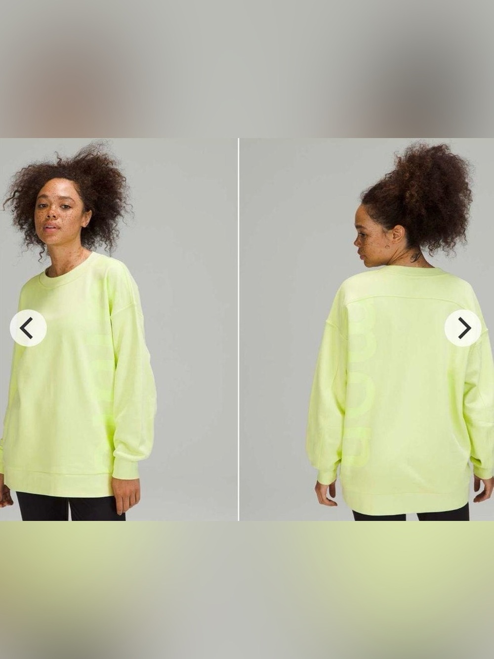 lululemon athletica Light Lime Crewneck Sweatshirt